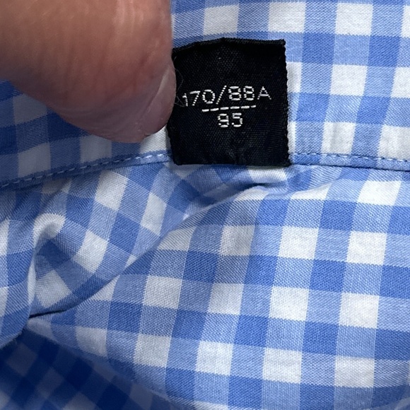 Tom Ford Gingham Check Slim Fit Lightweight Cotton Dress Shirt Mens 38 15 - Picture 9 of 11